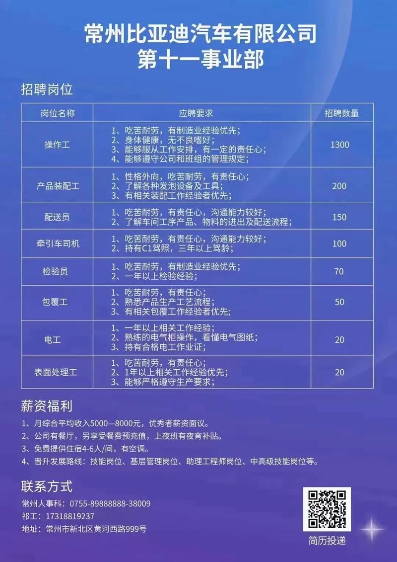 宝龙比亚迪招聘最新信息普工/宝龙比亚迪厂招工宣海报