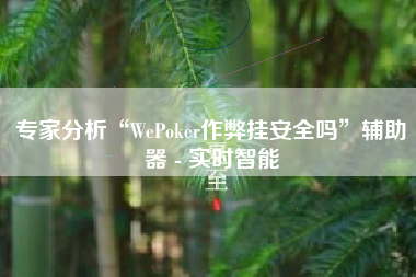 专家分析“WePoker作弊挂安全吗	”辅助器 - 实时智能