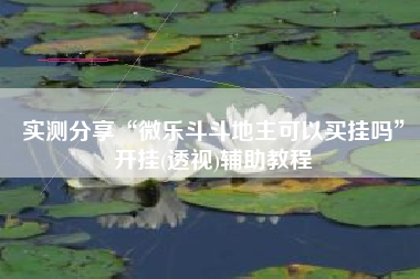 实测分享“微乐斗斗地主可以买挂吗”开挂(透视)辅助教程