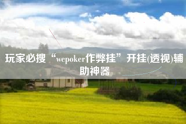 玩家必搜“wepoker作弊挂	”开挂(透视)辅助神器