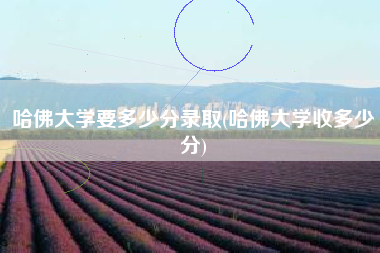 哈佛大学要多少分录取(哈佛大学收多少分)